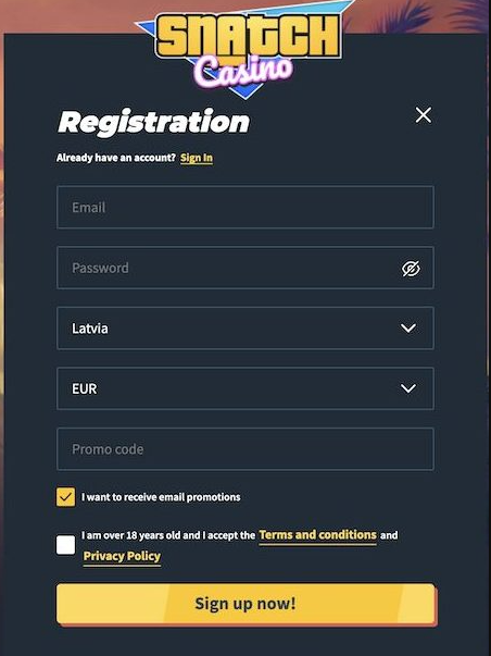 Snatch Casino Login.